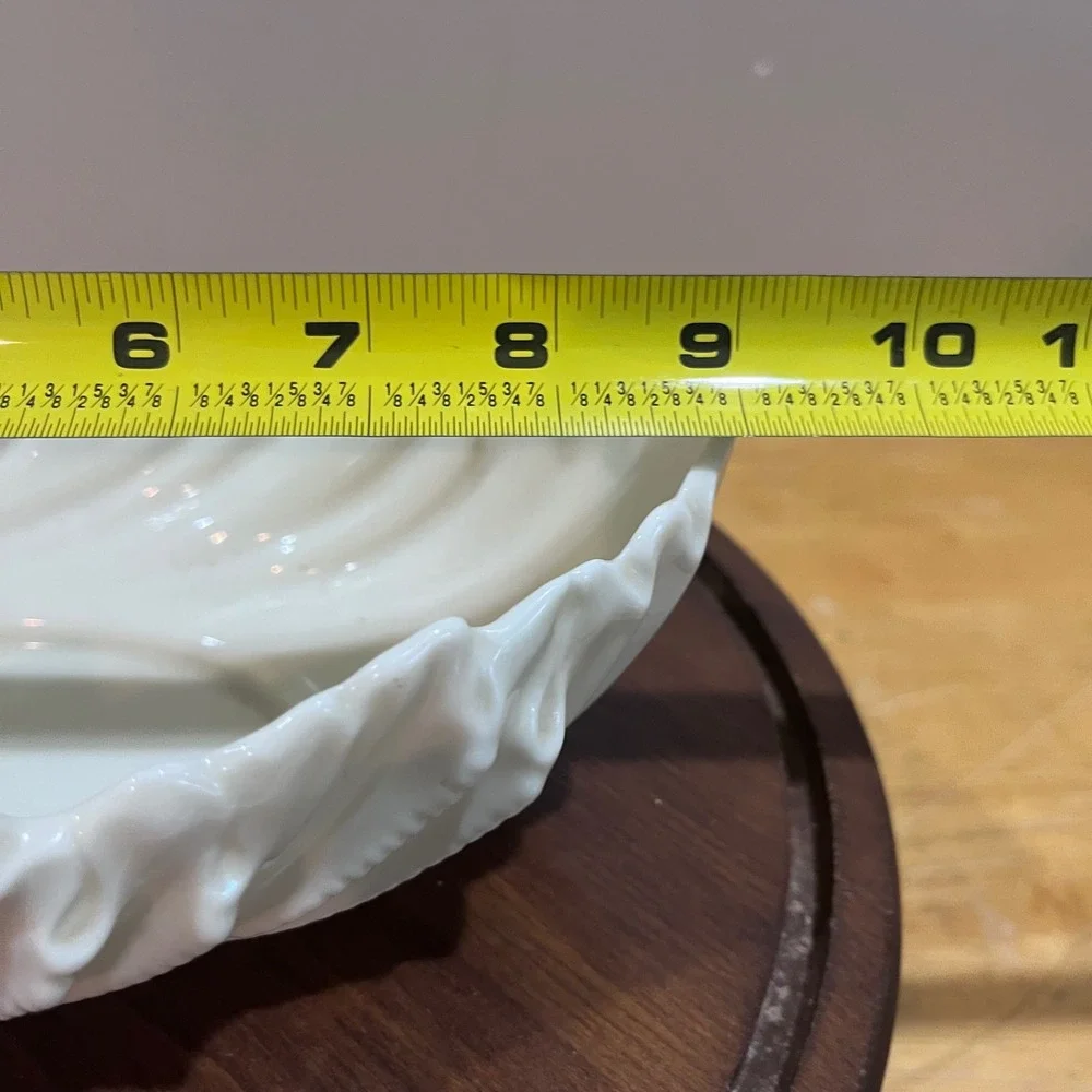 Vtg Lenox Porcelain Leaf Bowl Shreve Crump & Low‎ Boston Cream Scalloped Regency